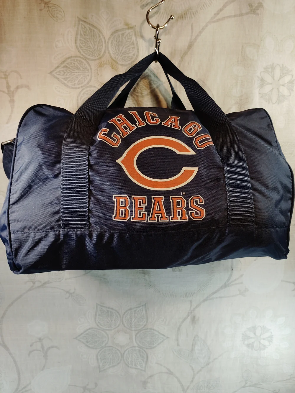 NFL Chicago Bears Navy and Orange Duffel Bag